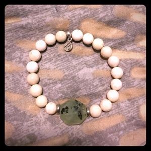 T Jazelle Prehnite and Riverstone Bracelet