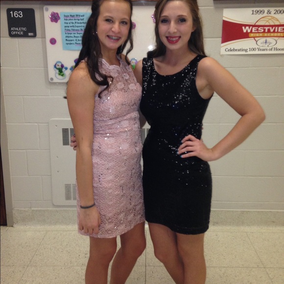 Black sequin dress