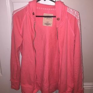 Bright pink hoodie