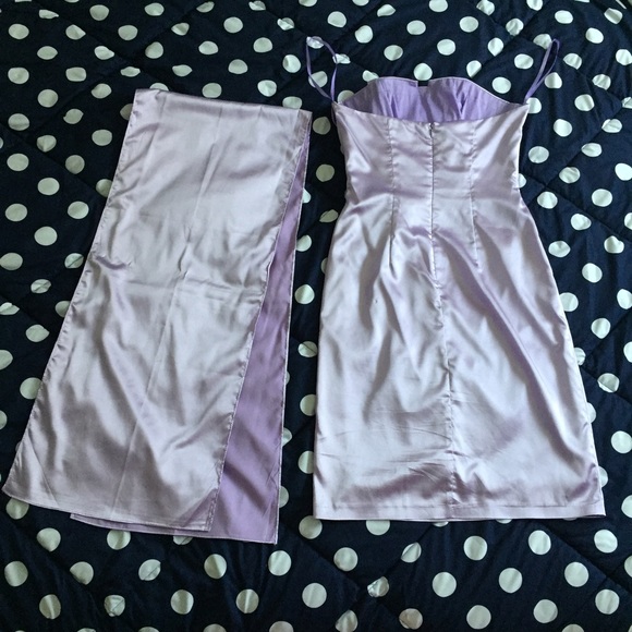 Lavender Strapless Dress - Picture 3 of 4
