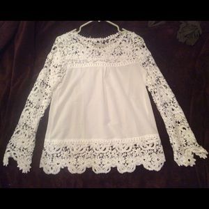 White lace top