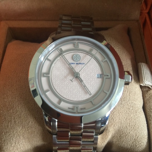 tory burch watch silver