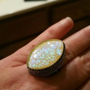 Australian Triplet Opal & Sterling Silver Ring