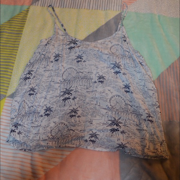 White and Blue patterned top from Old Navy