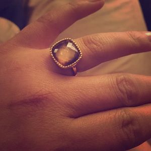 Faux gold and topaz ring.