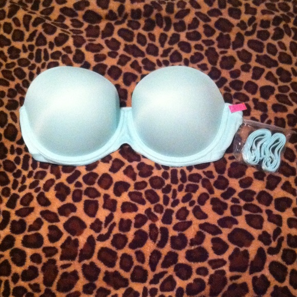 Pink where everywhere strapless bra.