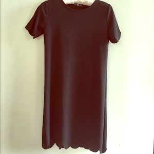 ASOS black scalloped shift dress