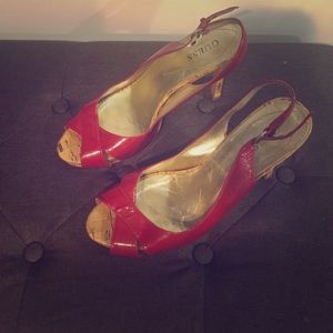 Guess Red patent leather sandal size 7.5