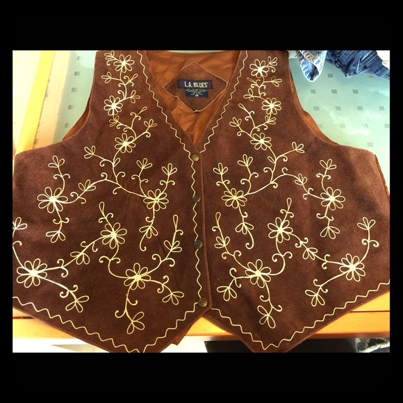 Suade brown vest