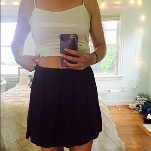 Burgundy Stretch-Waist Flowy Skirt