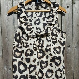 Sleeveless Animal Print Blouse🐾NWOT