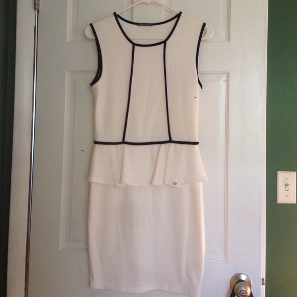 White peplum dress