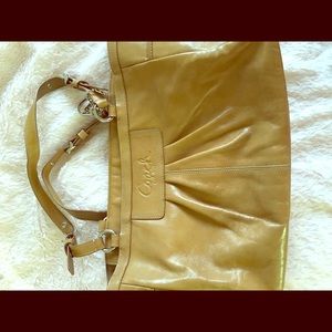 Coach tan handbag