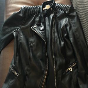 H&M faux leather black jacket US 4