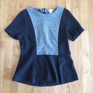 JCrew peplum top