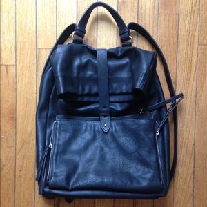 Black Leather Backpack