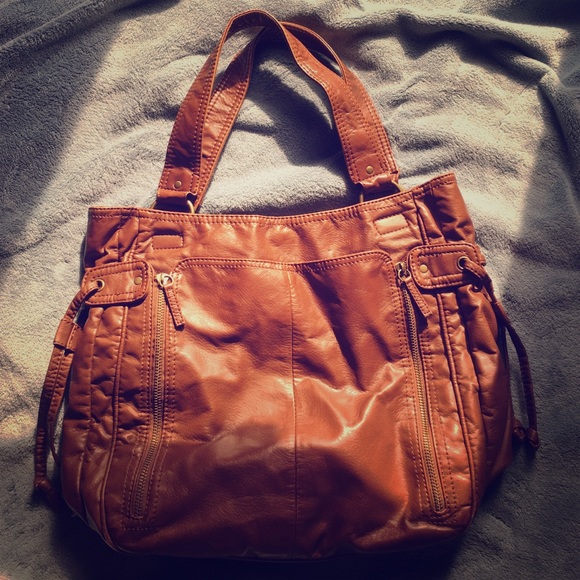 Faux Leather Brown Purse