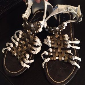 White Gladiator Sandals