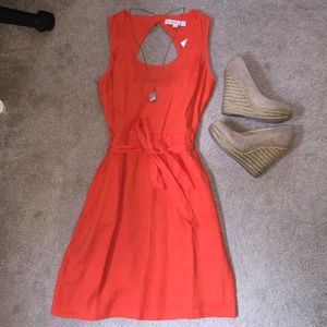 Beautiful Orange linen dress