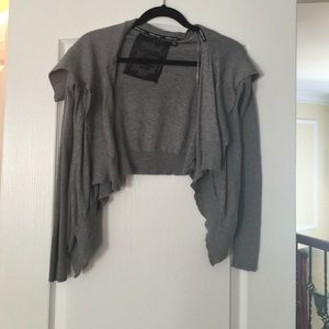 Gray cardigan