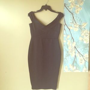 Asos Body Con Black Bandage Dress size 8