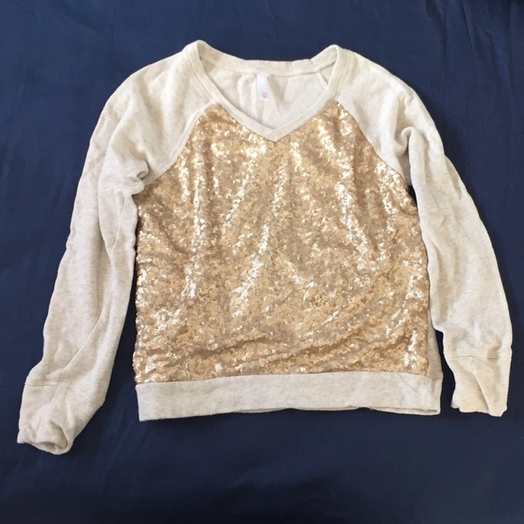 Gold sequins sweater