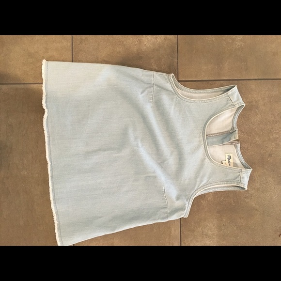 Sleeveless denim blouse