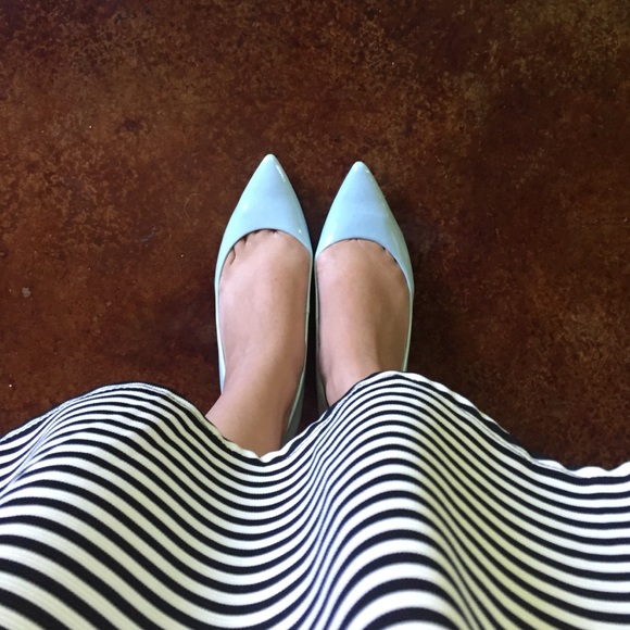 Aldo Patent Leather Sky Blue Mini Pumps