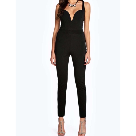 Plunge Neck Jumpsuit