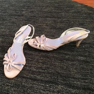 Ferragamo light blue suede heels sandals 9