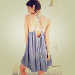Out From Under Gauze Tiered Slip Dress