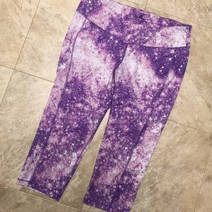 Purple Galaxy Workout Capris