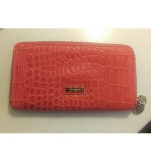 Jessica Simpson Pink Croc Wallet