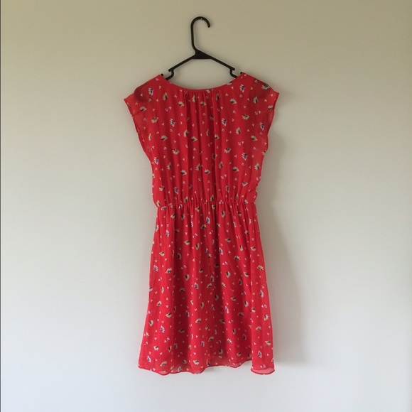 Red and Yellow Floral Dress - Picture 4 of 4