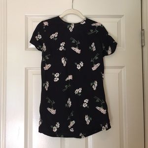 Reformation floral shirt sleeved blouse