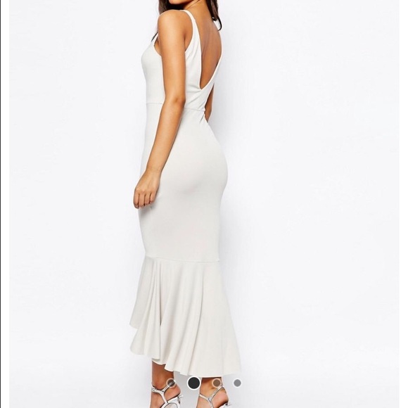 ASOS Soft Peplum High Apex Midi Dress - Picture 2 of 4