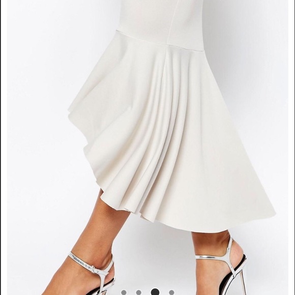 ASOS Soft Peplum High Apex Midi Dress - Picture 3 of 4
