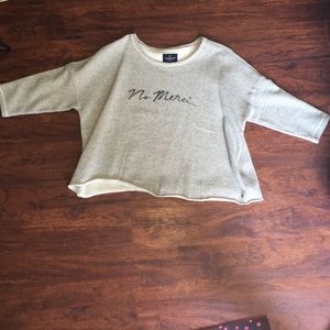 American eagle cut off sweat shirt