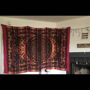 Boho elephant sunset large wall tapestry