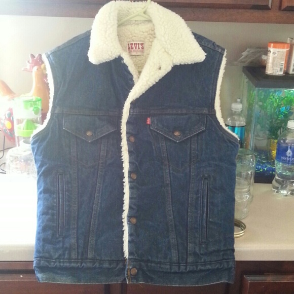 Fleece jean vest