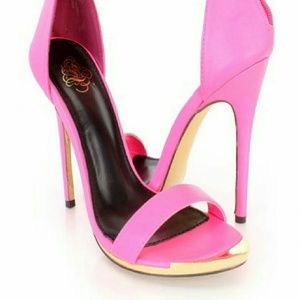 Pink stiletto heels