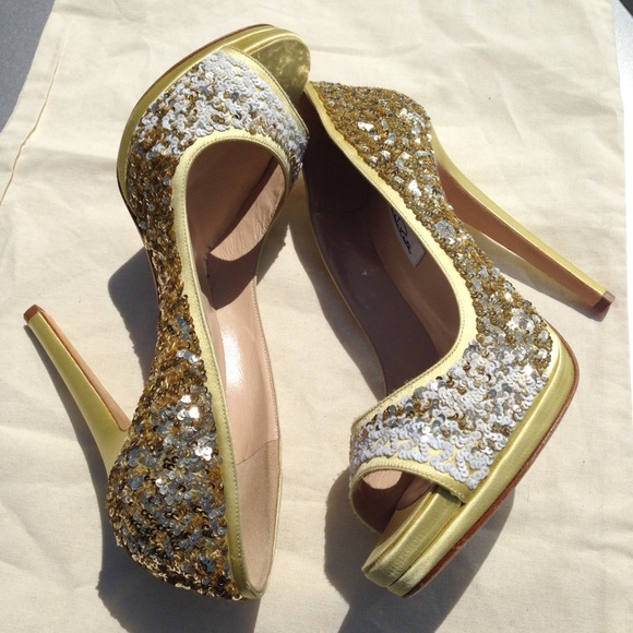 Oscar de la Renta Sequin pump - Picture 4 of 4
