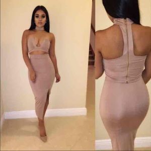 2 piece nude set xs