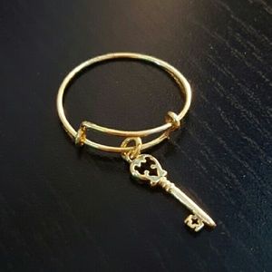 Alex and Ani Ring Skeleton Key 14k Gold Providence