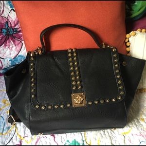 Black purse with studs