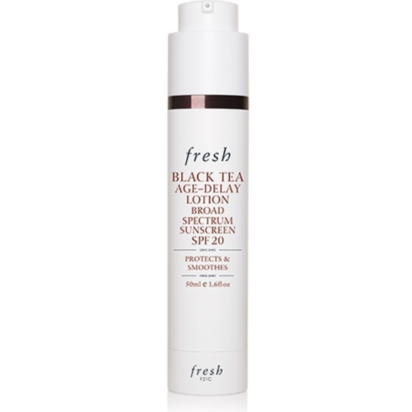 SPF 20 Fresh Black Tea Age-Delay Face Lotion NIB