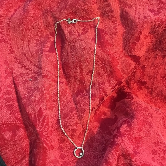 Silpada silver/Cz necklace.