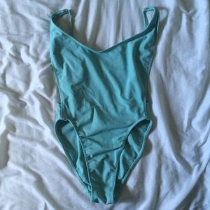 AA high cut one piece swim mint color