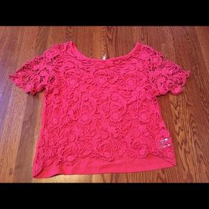 Aeropostale pink lace shirt