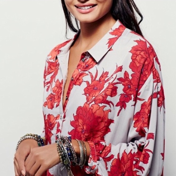 Free People floral shirt dress - Picture 3 of 4